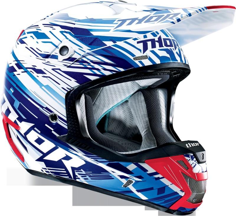Mens thor verge twist blue motorcycle mx dirtbike dirt bike motocross helmet 
