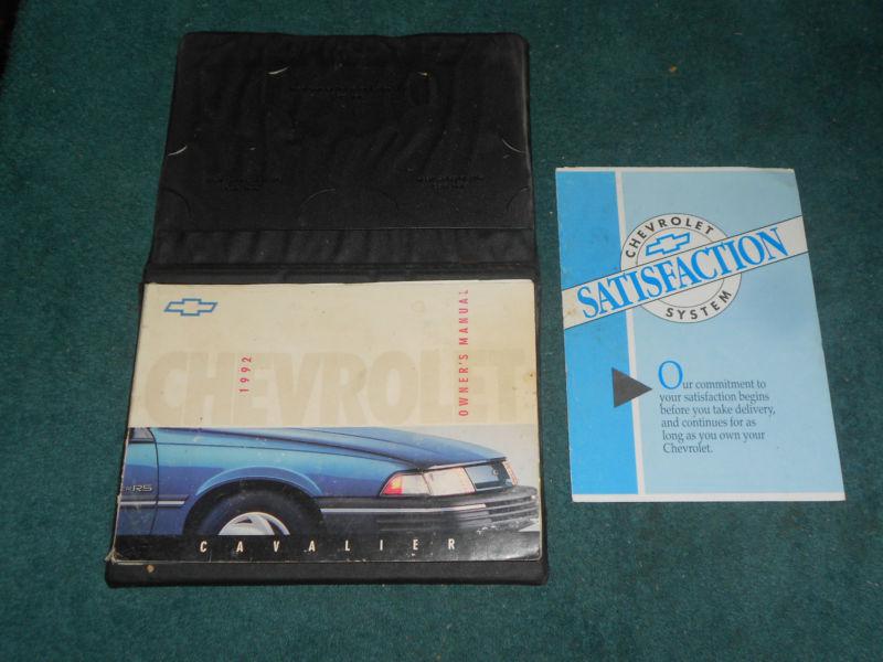 1992 chevrolet cavalier owner's manual set / original guide book set!