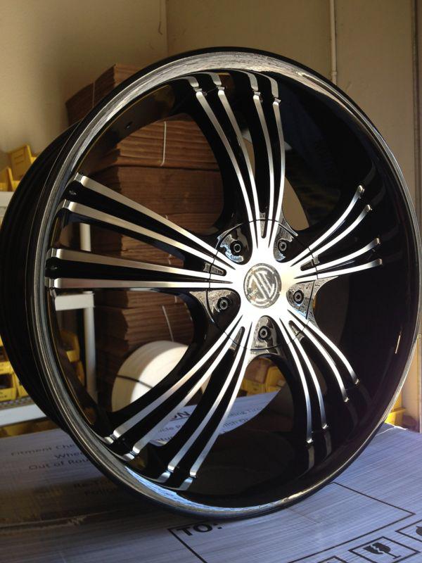 20'' 2crave n2 black machined brand new wheels & tires maxima deville lincoln ls