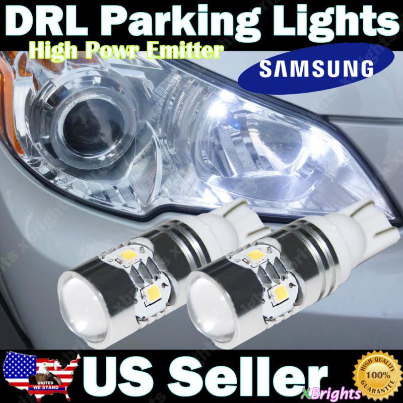 2pcs 921 912 906 samsung high power led parking lights projector lens white #01