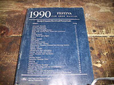 1990 ford festiva factory issue repair manual
