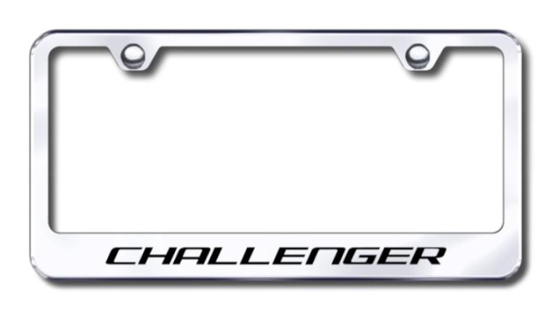Chrysler challenger  engraved chrome license plate frame -metal made in usa gen