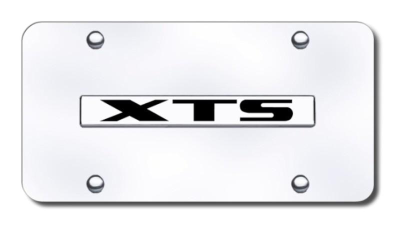 Cadillac xts name chrome on chrome license plate made in usa genuine