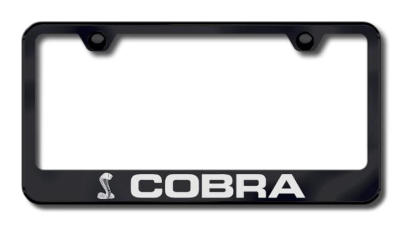 Ford cobra laser etched license plate frame-black made in usa genuine