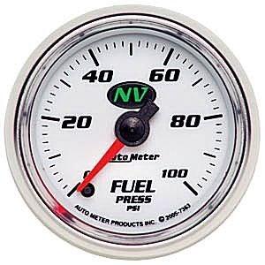 Autometer 2-1/16in. fuel press; 0-100 psi; fse; nv