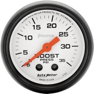Autometer 2in. boost; 0-35 psi; mech phantom