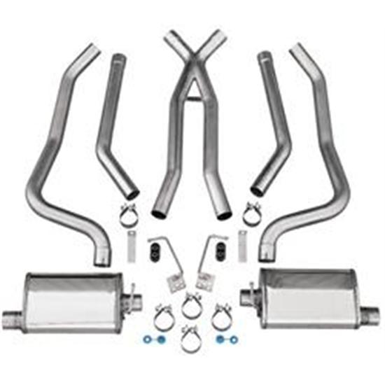 New dynatech 2.5" reducer stainless steel dual exhaust kit, 68-72 chevy chevelle