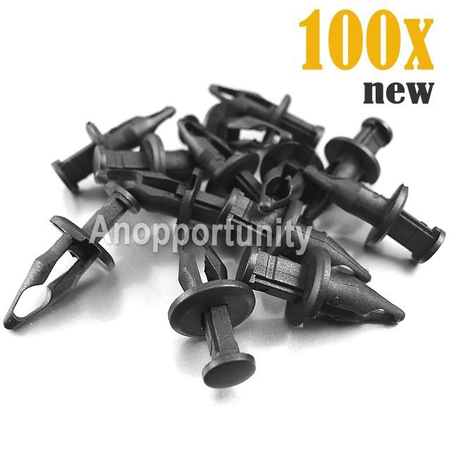 100x rivet fastener bumper mudguard fascia flap push clips gm 10157900 11517803