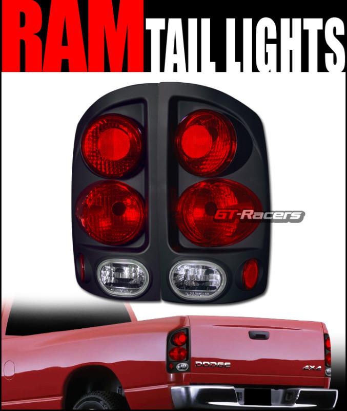 Black *3d* style altezza tail lights brake lamp 2002-2006 dodge ram truck cab jy