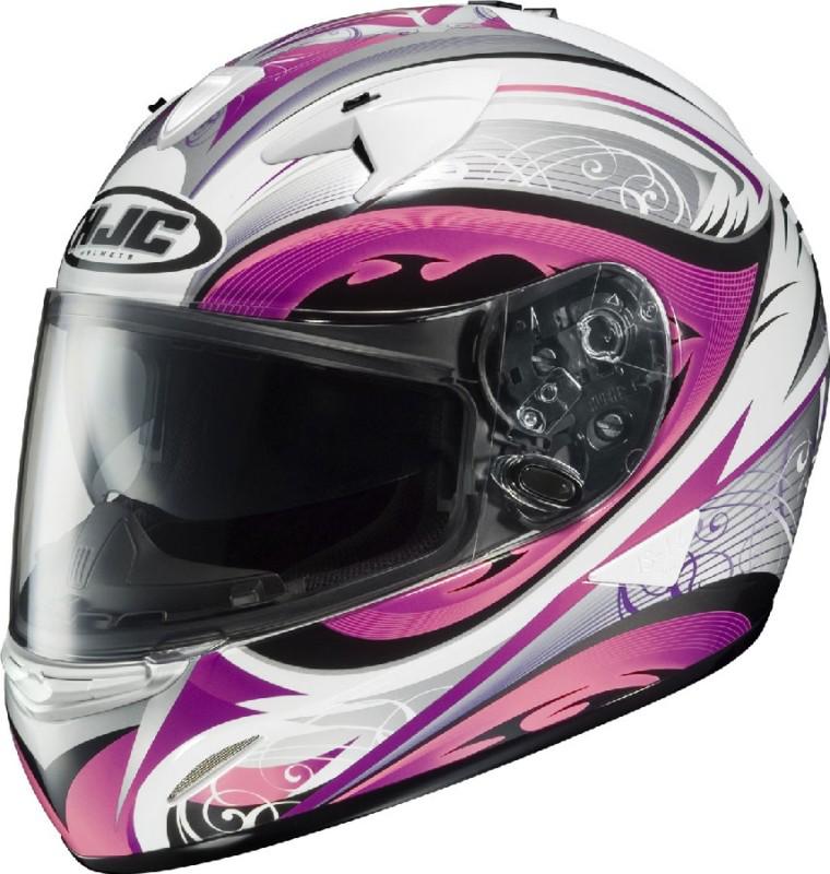 New hjc is-16 lash mc-8 pink motorcycle helmet large l lrg intergrated sunshield