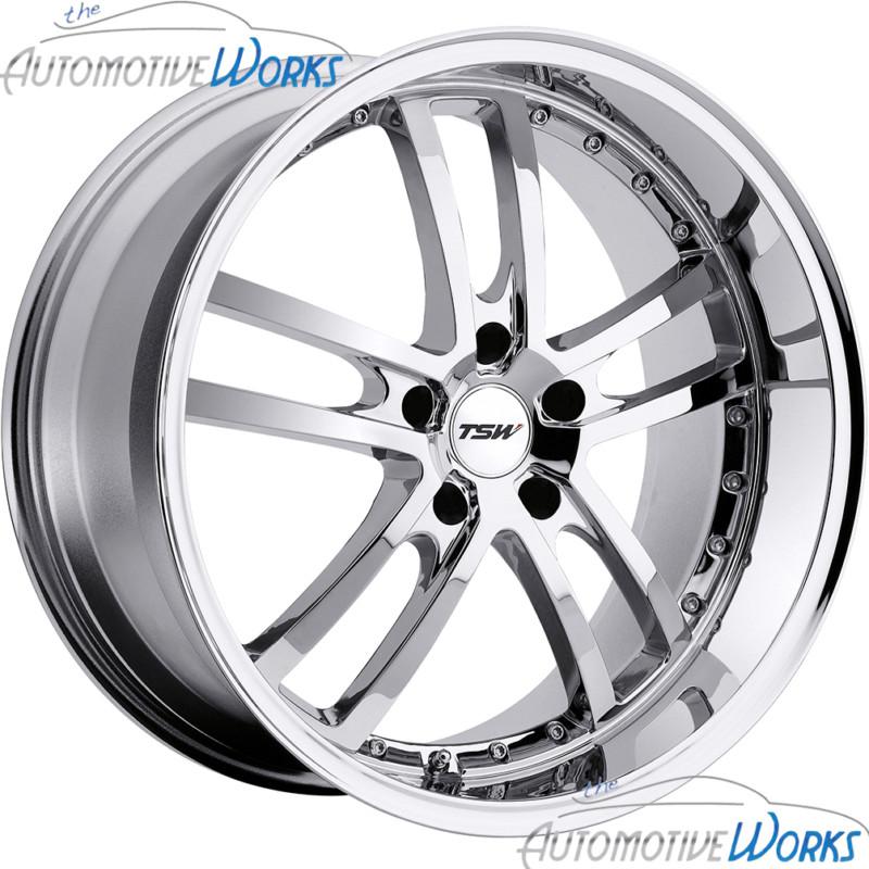 17x8 tsw cadwell 5x120 +20mm chrome rims wheels inch 17"