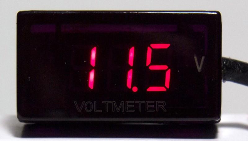  12v waterproof voltmeter for motorcycle red color