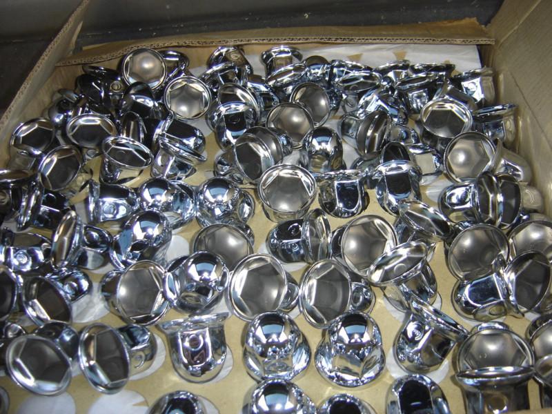 60 new chrome lug nut covers cap 1 1/4  -32 mm size  lugs parade camper rv 454