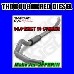 Diamond eye 04.5-06 cummins 5.9l 5" aluminized turbo back single exhaust k5238a