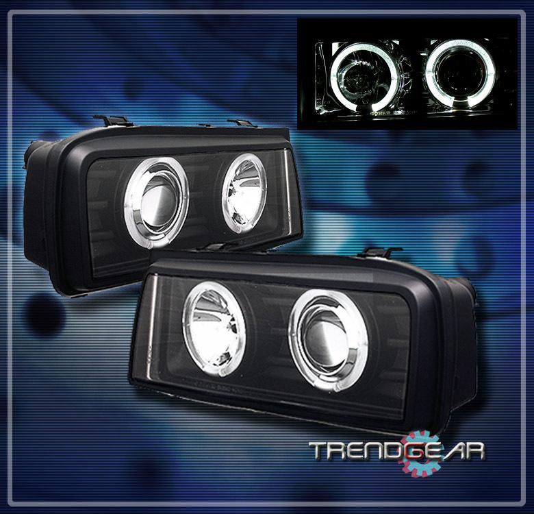 90-95 vw corrado dual halo projector headlight lamp black 91 92 93 94 g60 slc v6
