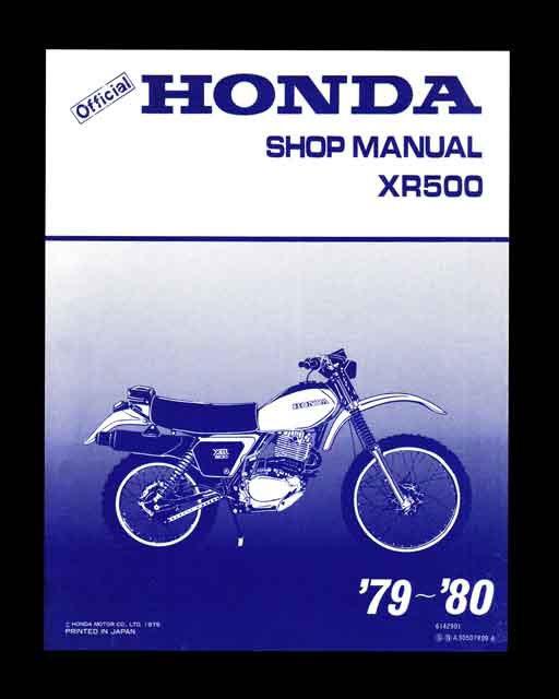 1979-80 honda 500cc xr500 xr 500 repair manual