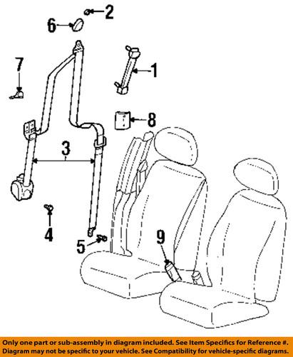 Chrysler oem zf31bd5ad front seat belts-belt & retractor