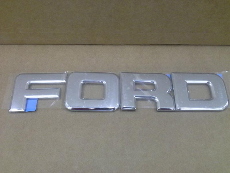 1992-1997 ford f150 f250 f350 super duty chrome ford tailgate nameplate oem