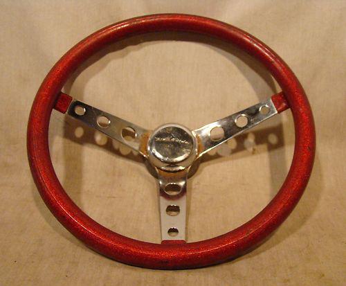 Vintage superior 500 red metal flake steering wheel hot/rat rod dune buggy chevy