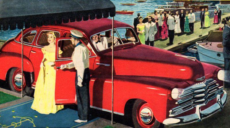 Vintage  original  1947  chevrolet  sedan  & halo  shampoo  ads - 10 " x 13 "