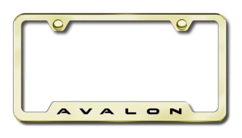 Toyota avalon  engraved gold cut-out license plate frame made in usa genuine