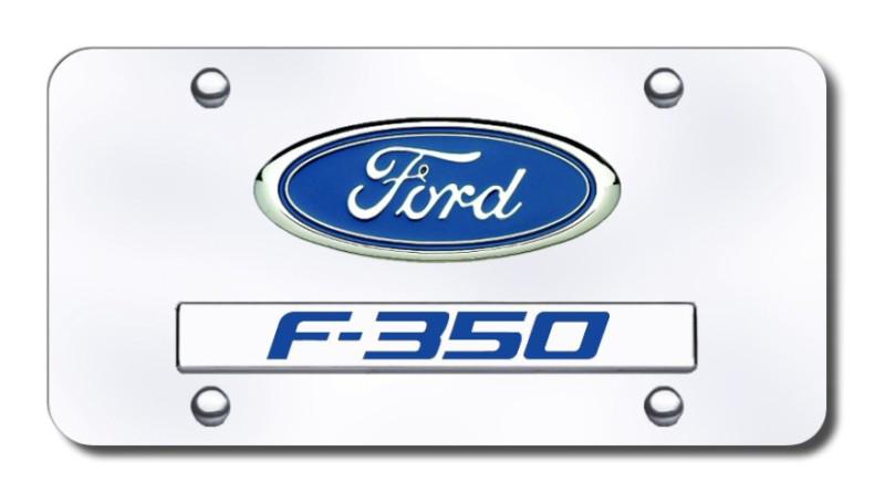 Ford dual ford-f350 chrome on chrome license plate made in usa genuine