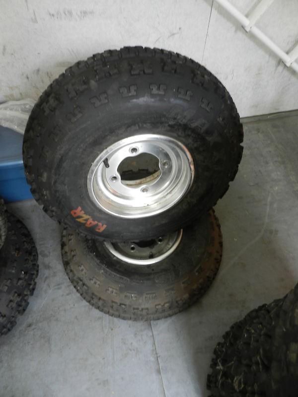 Maxxis razr atv tires fronts 23's mounted on honda oem rims