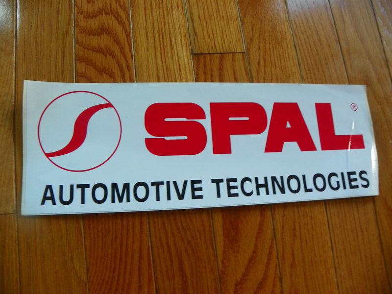 Spal automotive technologies large vintage sticker decal unused 13 3/4" *