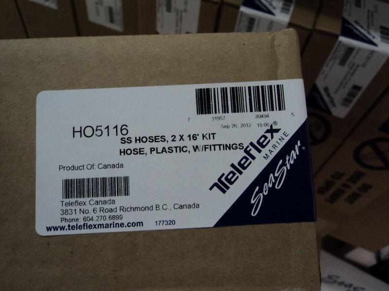 New teleflex seastar 16ft hydraulic steering hoses/hose kit ~sea star 16 ho5116~