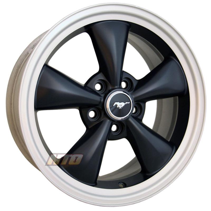 New take-off oem mustang gt wheels 05 09 black w/lip bullitt 17x8, 5 lug, 4-1/2"