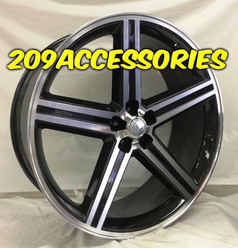 24 inch black iroc rims wheels & tires 5x127 94 95 96 impala ss suburban tahoe