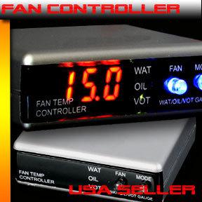 Fan controller & water + oil temperature + volt gauge
