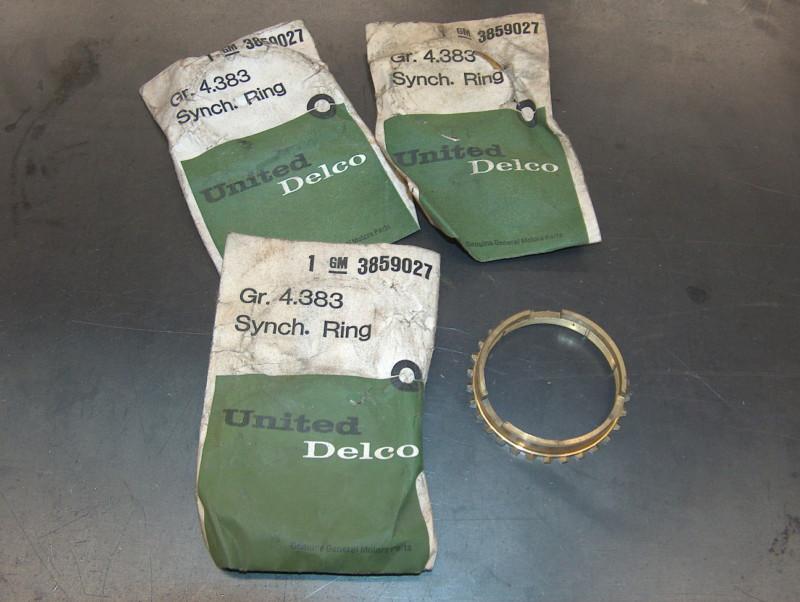 Ac delco 1966-86 chevy pontiac gm nos 4 speed transmission syncro blocker rings 