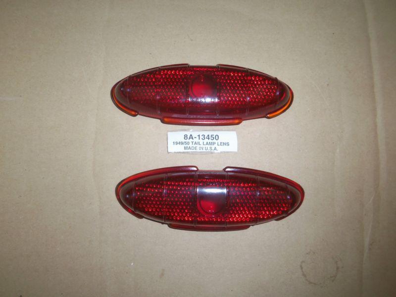 1949-1950 ford car glass taillight lenses( 2 )-8a-13450