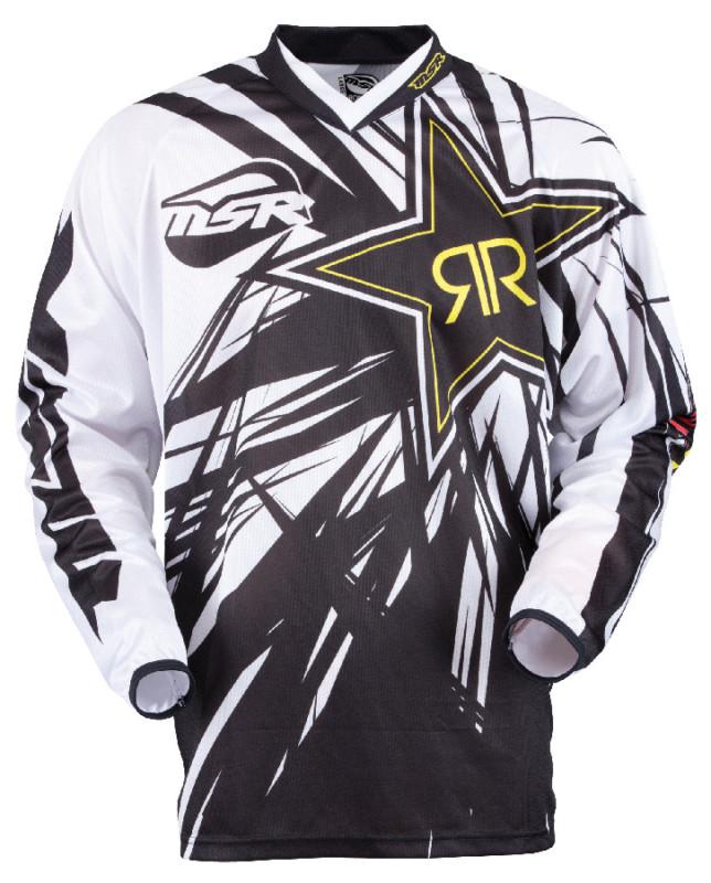 Msr rockstar white black 2xl dirt bike jersey motocross mx atv race gear xxl