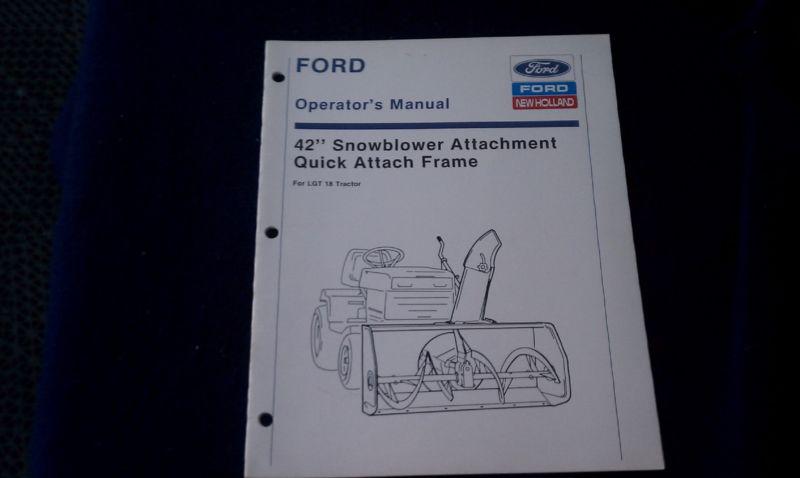 Ford new holland 42 in. snowblower attachment quick attach frame manual 
