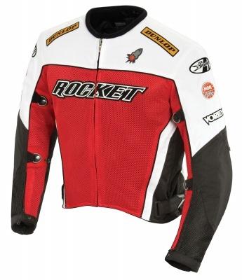 Joe rocket mens ufo 2.0 textile motorcycle jacket red/black/white medium m