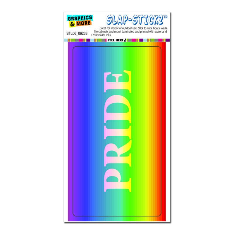 Rainbow spectrum pride - gay lesbian - slap-stickz™ window locker bumper sticker