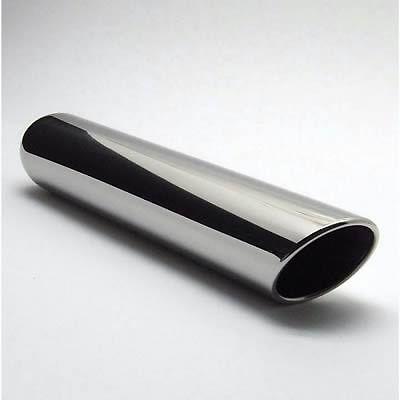 Jones exhaust stainless steel exhaust tip 2 1/2" weld-on 4" out polished