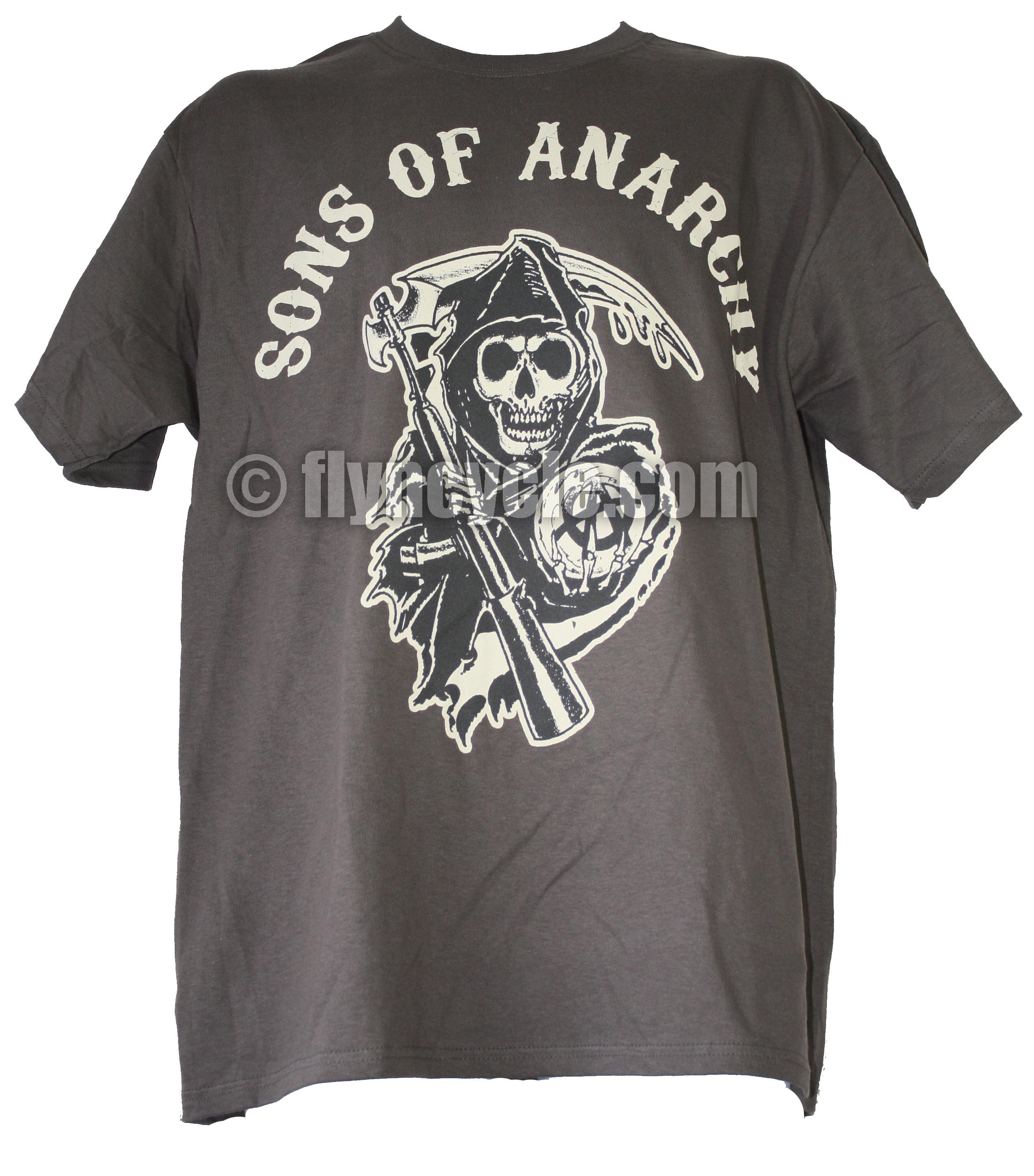 Sons of anarchy samcro soa s.o.a. logo grey t-shirt tee shirt