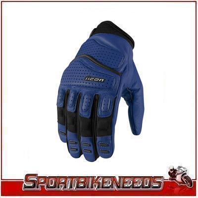 Icon super duty 2 blue black gloves new large lg