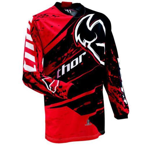 Thor 2013 youth phase splatter red jersey x-large new