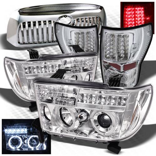 07-09 tundra halo projector headlights + led perform tail lights + front grille