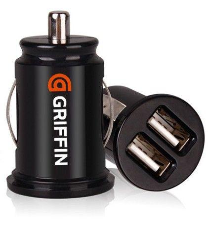 Bullet dual usb 2 port car charger powered adaptor for iphone5 3g s 4 4g ipod