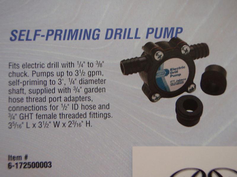 Marine engine oil changer drill pump jabsco 172500003