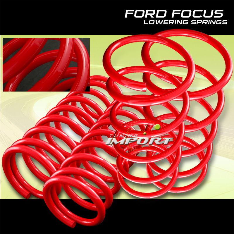 00-05 ford focus coupe/sedan 3/4 dr red lowering spring adjustable performance 
