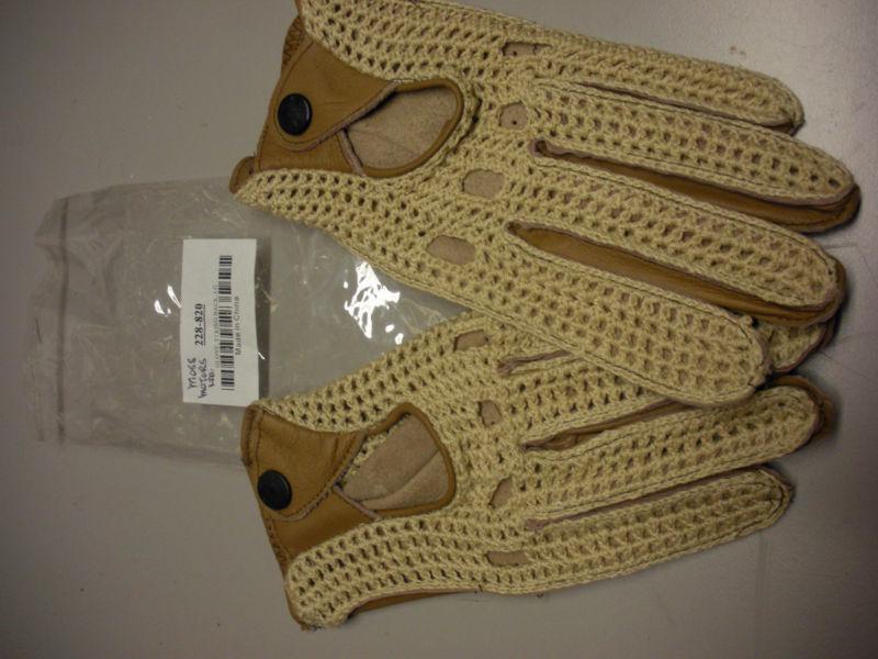 Large leather driving gloves for austin healey, mg,triumph, jaguar, etc. - new 
