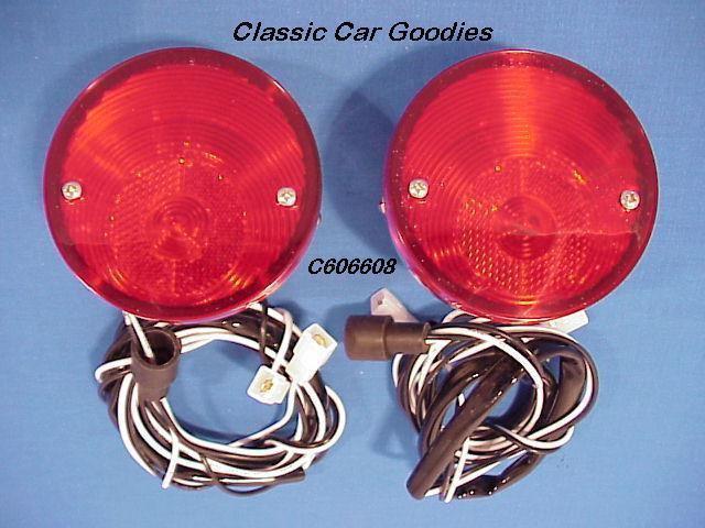 1964-1966 chevy truck stainless steel tail lights (2) 1965