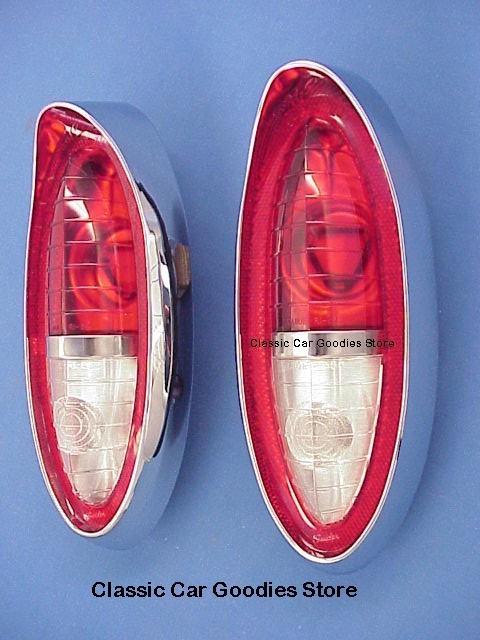 1954 chevy tail lights assemblies (2) new! belair 210 150 sw (also fits 1953!)