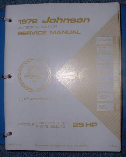 *1972 johnson 25hp service manual (super nice)